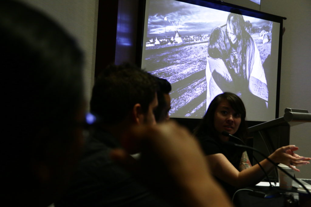 The 2017 AAJA Convention in Philadelphia. Lessons From Photographing Standing Rock panel. Photo by Alex Wong
